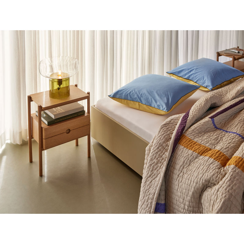 Hübsch Couvre-lit Twist Carré 260x260 Sable/Multicolore
