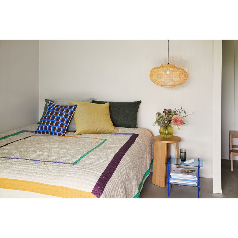 Hübsch Couvre-lit Twist Carré 260x260 Sable/Multicolore