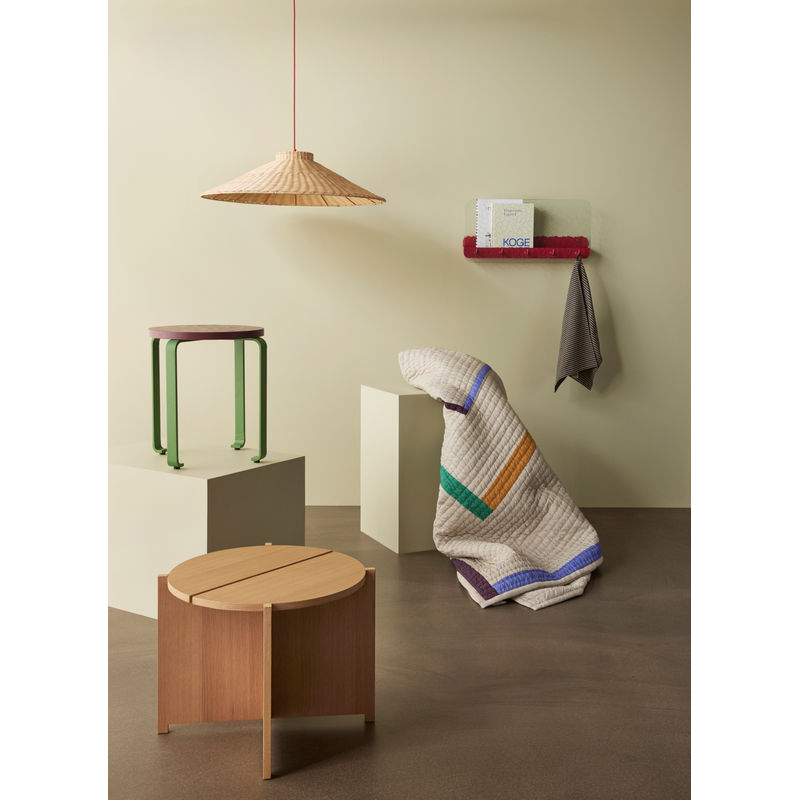 Hübsch Couvre-lit Twist Carré 260x260 Sable/Multicolore