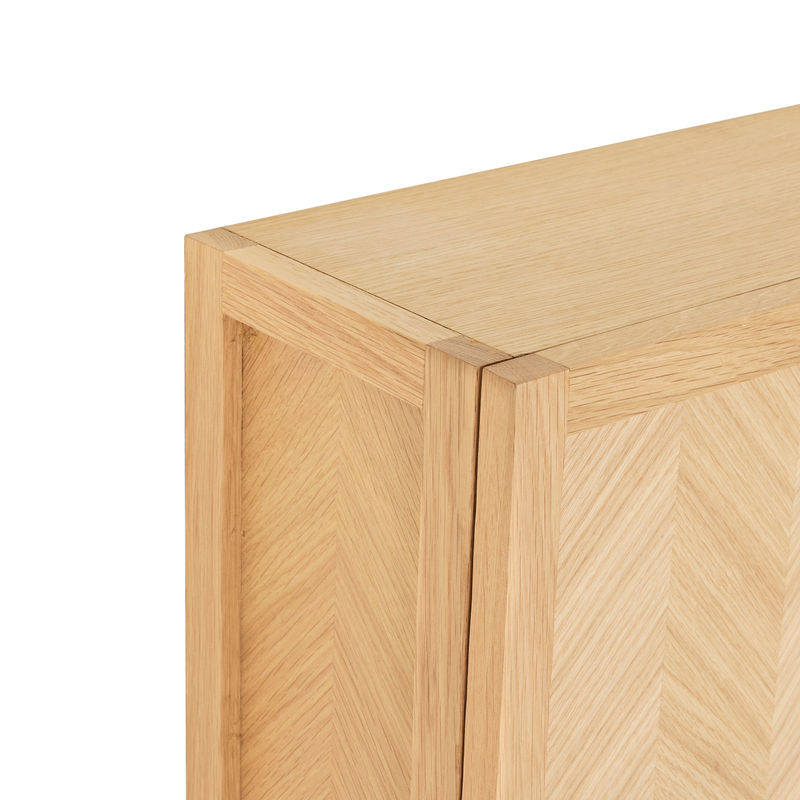 Hübsch Armoire à chaussures Herringbone, bois naturel