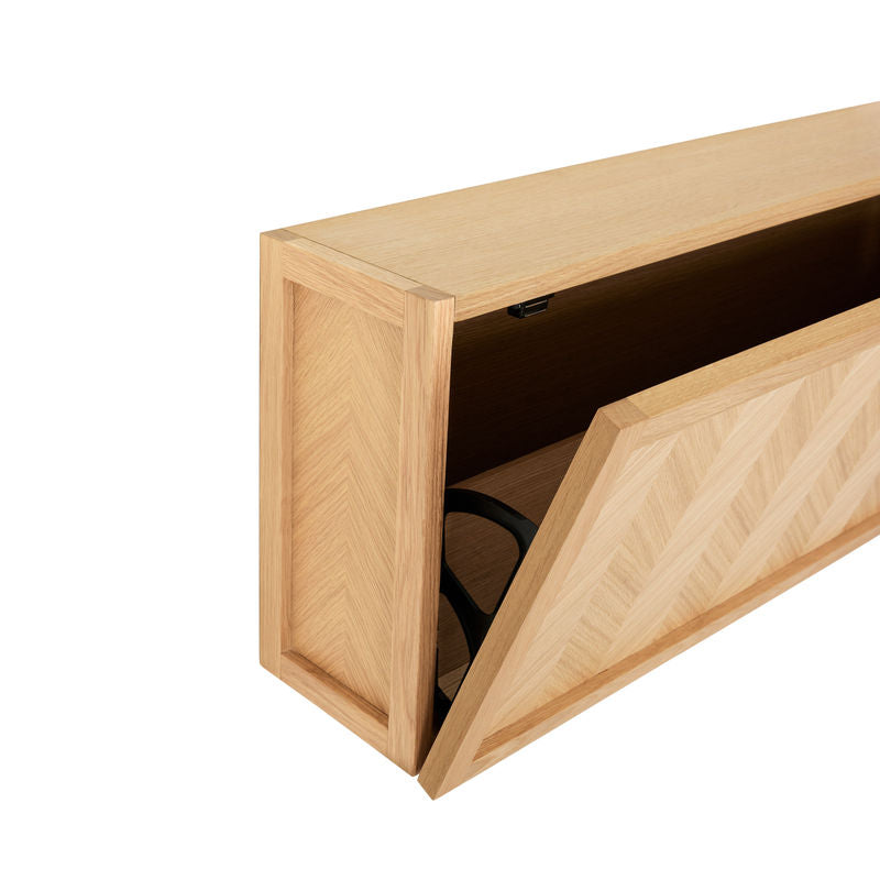 Hübsch Armoire à chaussures Herringbone, bois naturel