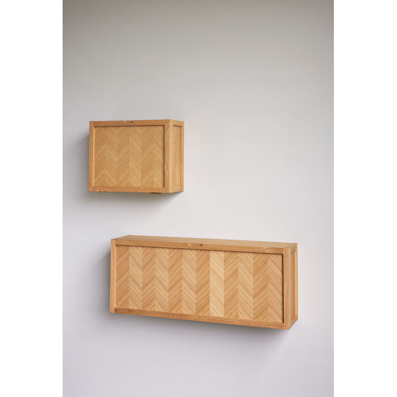 Hübsch Armoire à chaussures Herringbone, bois naturel
