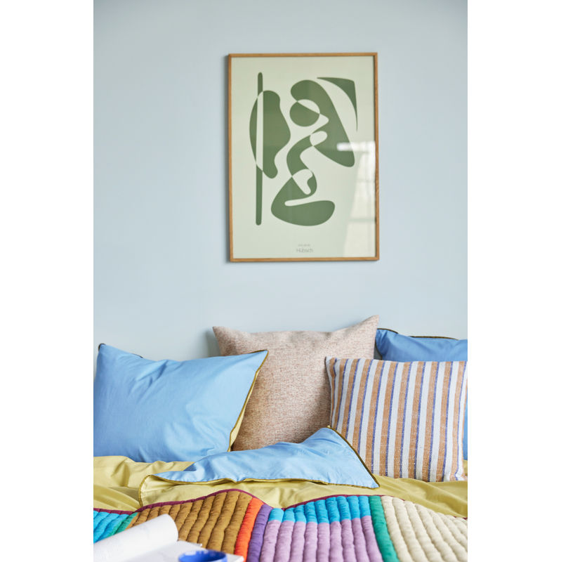 Hübsch Aki Beddengoed 60/200 Blauw/Geel