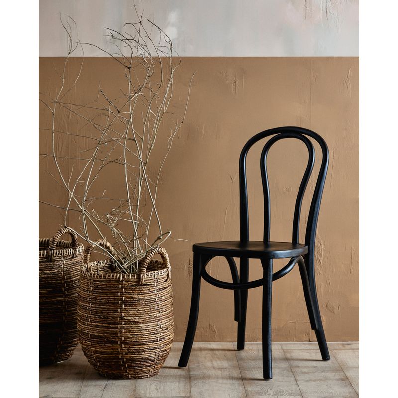 Silla Bistro Nordal, negra, madera