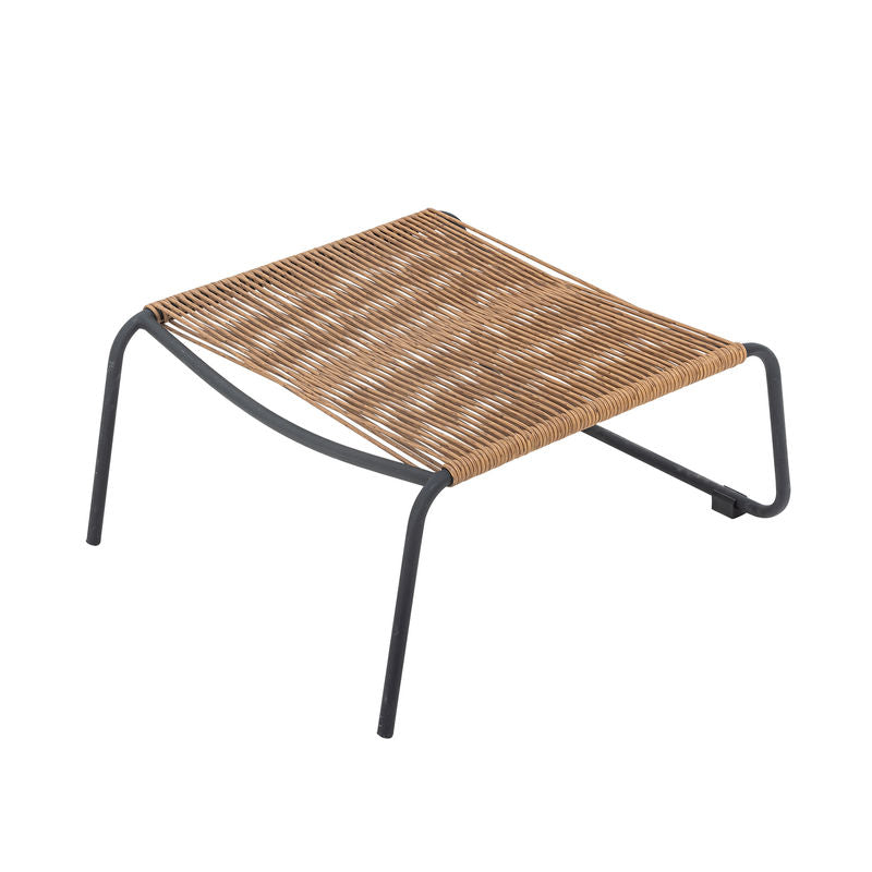 Sillón Boel de Bloomingville con taburete, metal