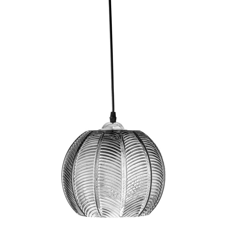Bloomingville Adar hanglamp, grijs, glas