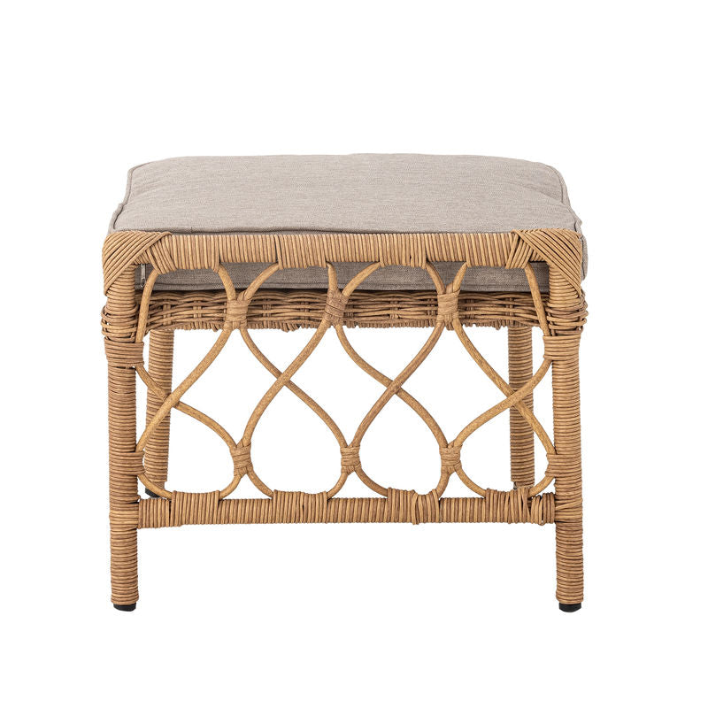Bloomingville Belluce Fauteuil lounge avec repose-pieds, naturel