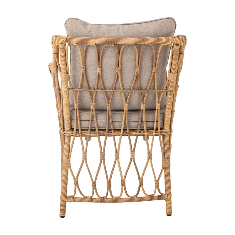 Bloomingville Belluce Fauteuil lounge avec repose-pieds, naturel
