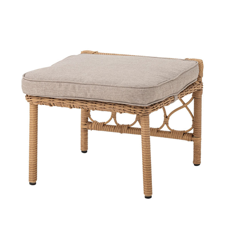 Bloomingville Belluce Fauteuil lounge avec repose-pieds, naturel