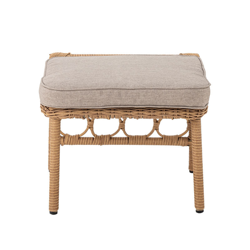 Bloomingville Belluce Fauteuil lounge avec repose-pieds, naturel