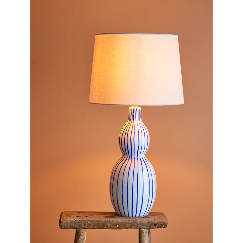 Creative Collection Gavisa tafellamp, blauw, aardewerk