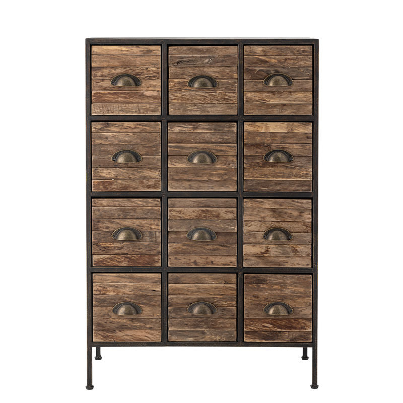 Armoire Matteo de la collection Creative, noire, métal