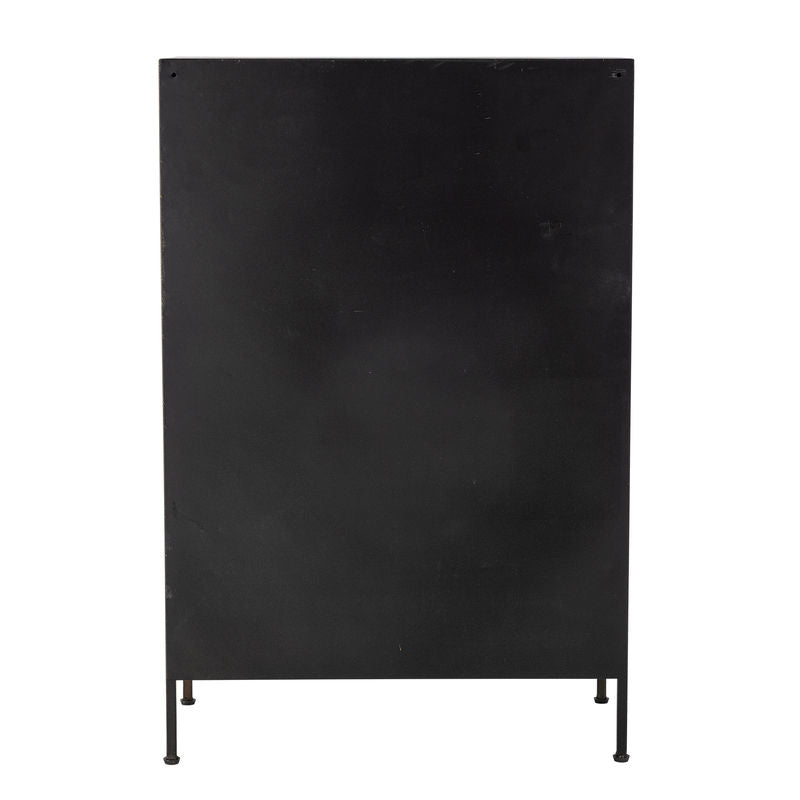 Armoire Matteo de la collection Creative, noire, métal