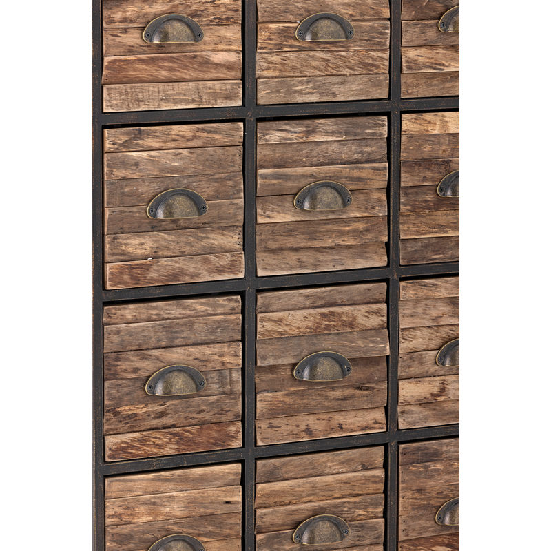 Armoire Matteo de la collection Creative, noire, métal