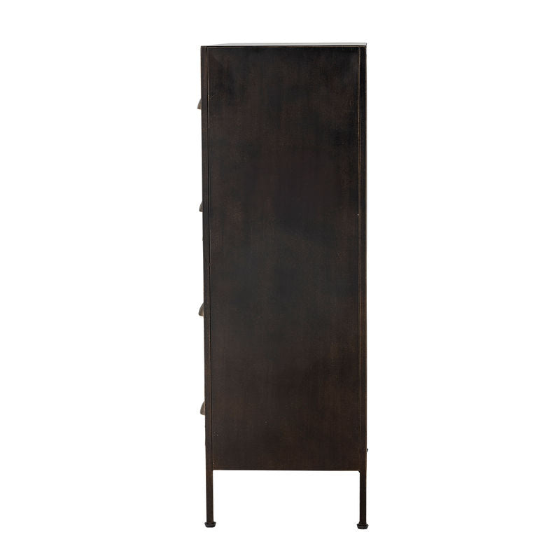 Armoire Matteo de la collection Creative, noire, métal
