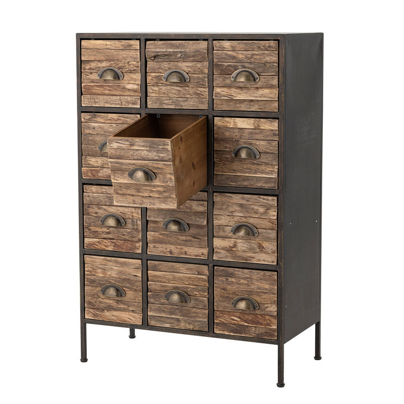 Armoire Matteo de la collection Creative, noire, métal