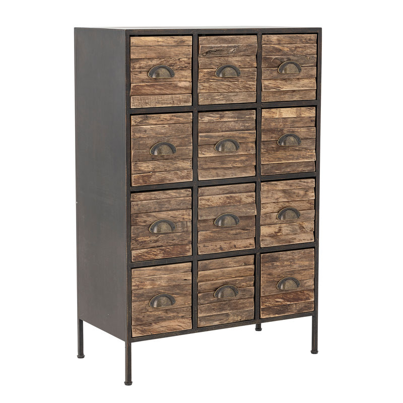 Armoire Matteo de la collection Creative, noire, métal