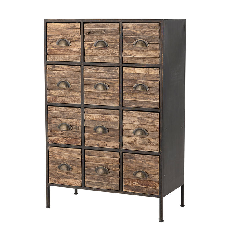 Armoire Matteo de la collection Creative, noire, métal