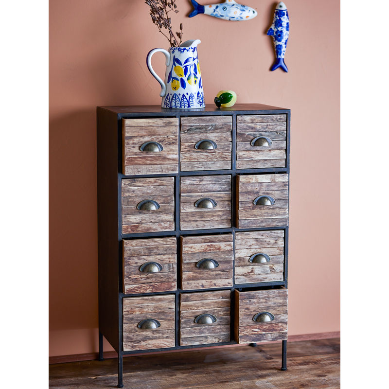 Armoire Matteo de la collection Creative, noire, métal