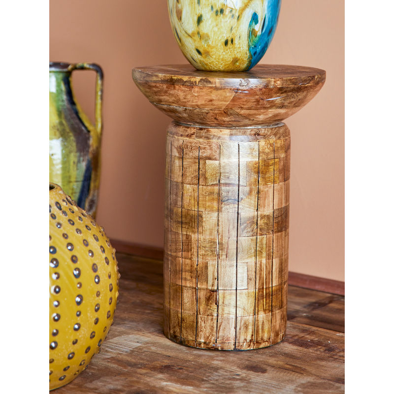 Mesa auxiliar Yasme de Creative Collection, natural, madera de mango