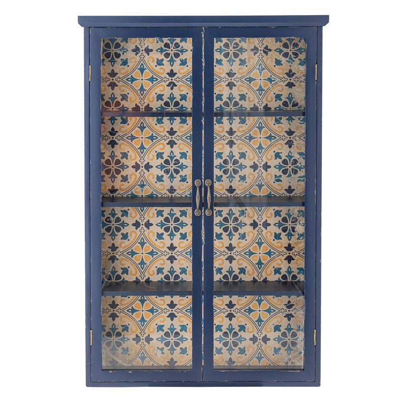 Creative Collection Hazem kast, blauw, hout, glas