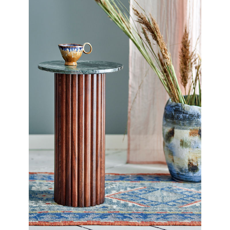 Table d'appoint Bloomingville Wilson, Vert, Marbre