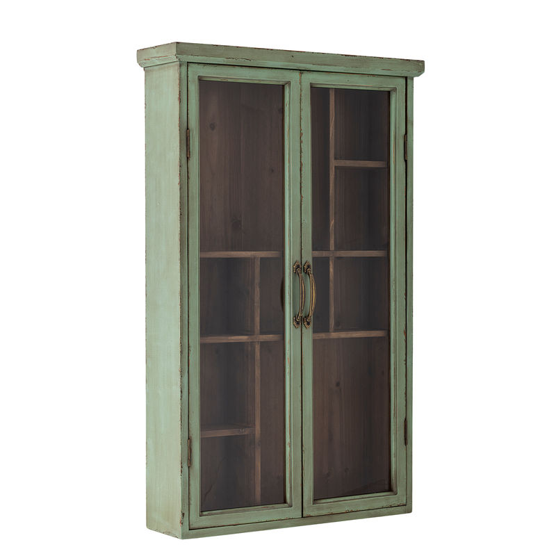 Collection Créative Hazem cabinet, vert, bois de tilleul