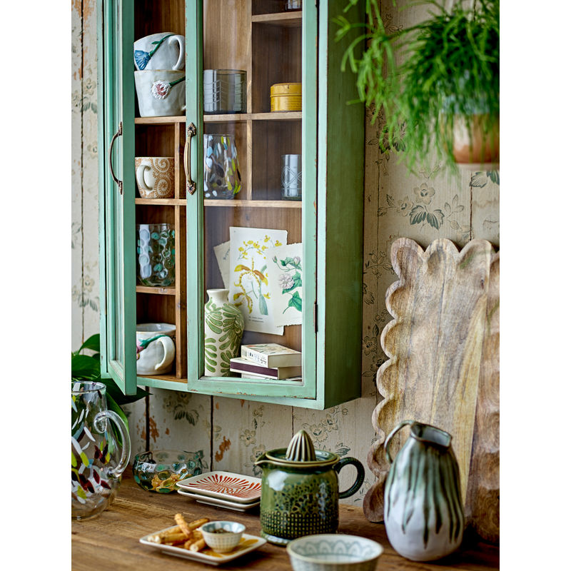 Collection Créative Hazem cabinet, vert, bois de tilleul