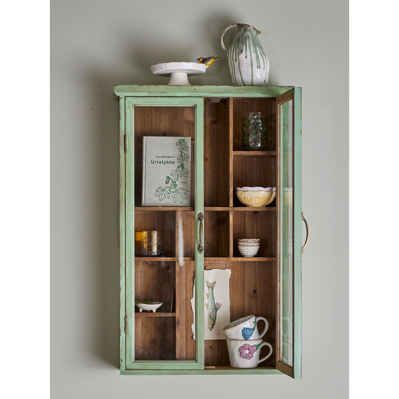 Collection Créative Hazem cabinet, vert, bois de tilleul