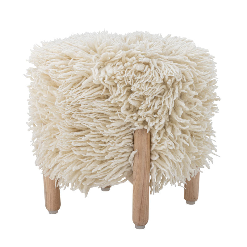 Bloomingville Lomba Hocker, Natur, Wolle