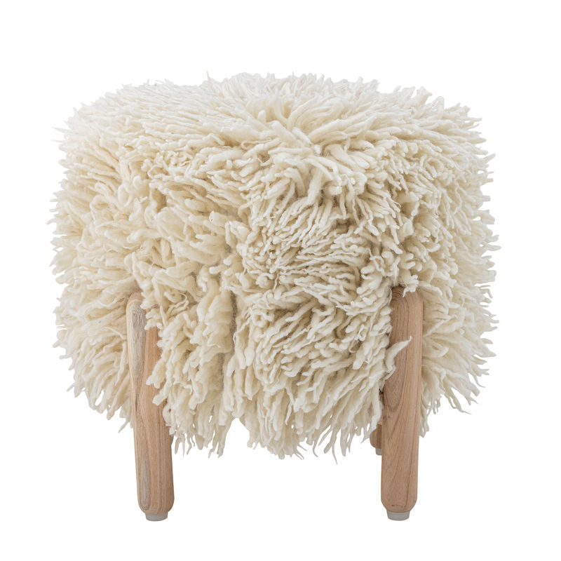 Bloomingville Lomba Hocker, Natur, Wolle