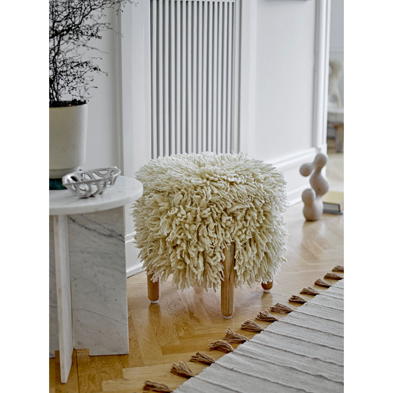 Bloomingville Lomba Hocker, Natur, Wolle