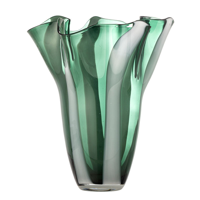 Vase Lettice de Creative Collection, Vert, Verre