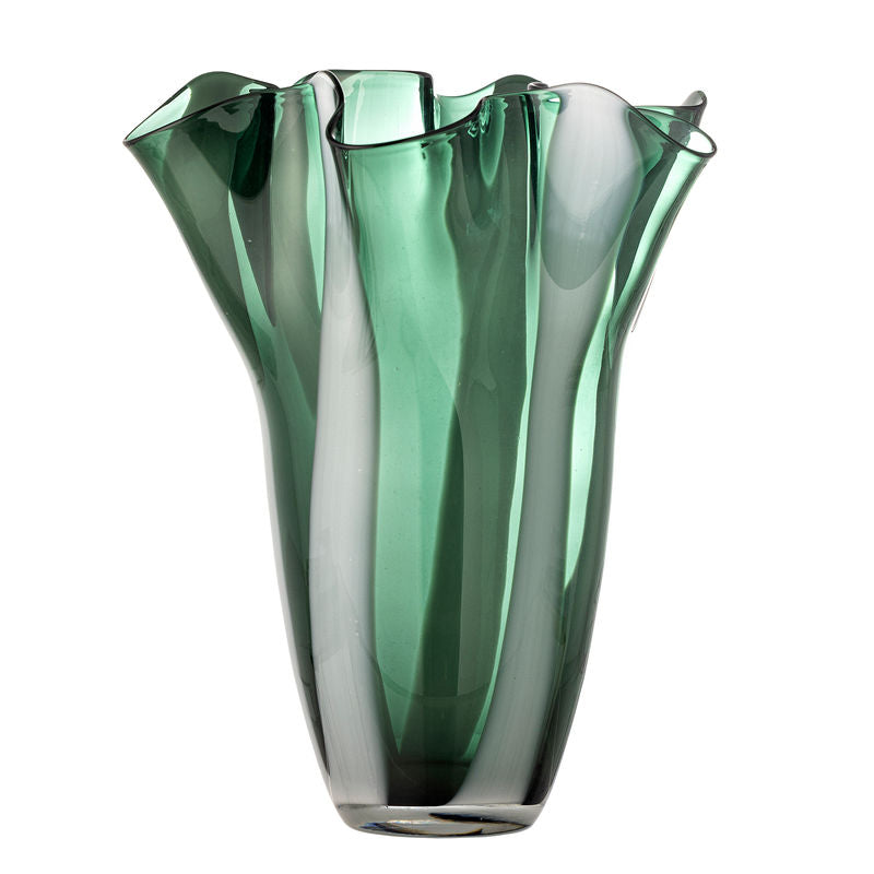 Vase Lettice de Creative Collection, Vert, Verre