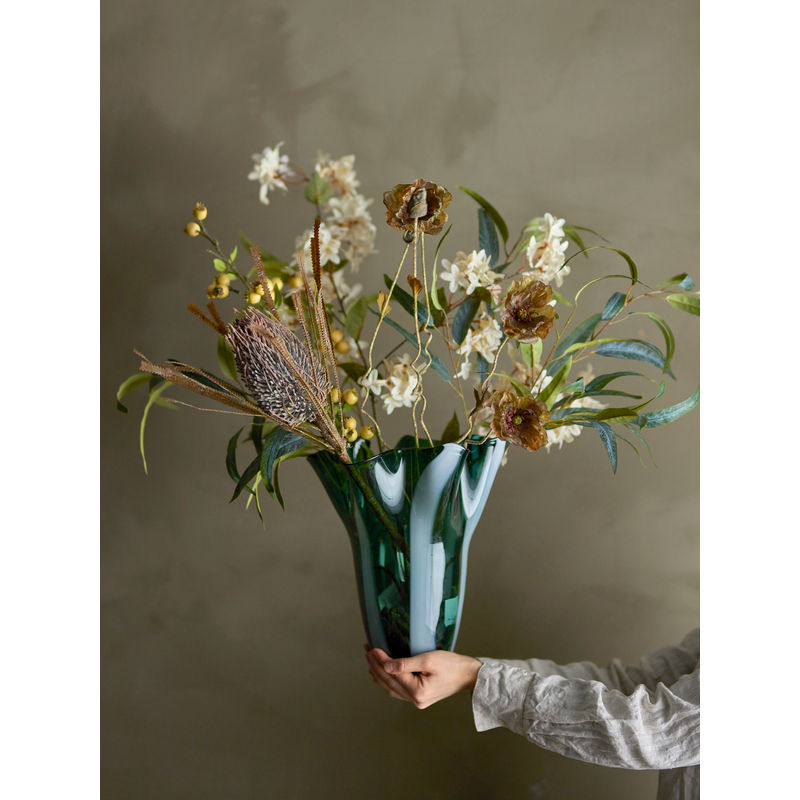 Vase Lettice de Creative Collection, Vert, Verre