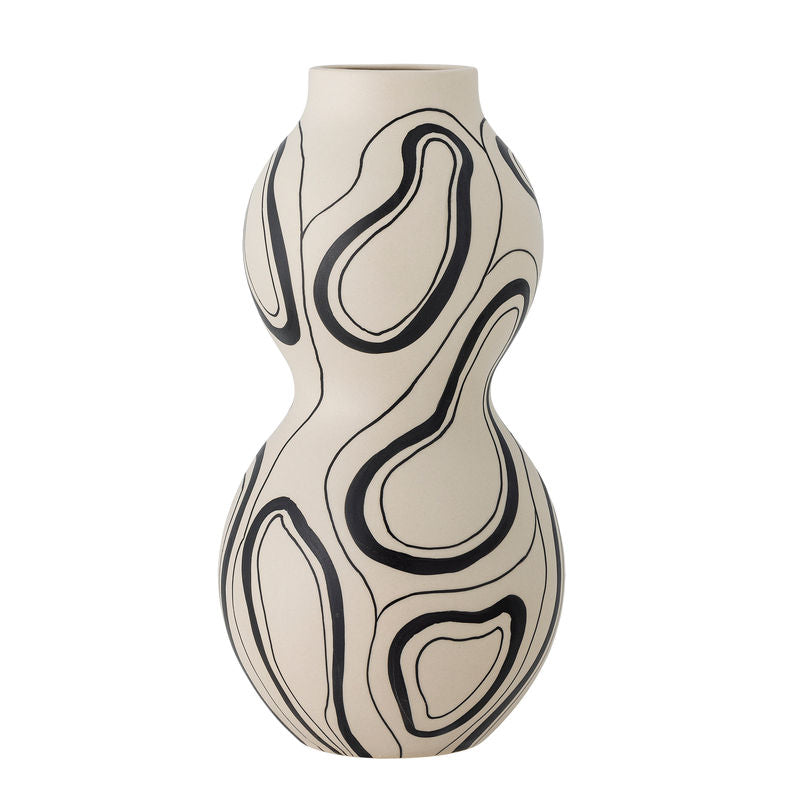 Vase Nicola de Bloomingville, Noir, Terre cuite