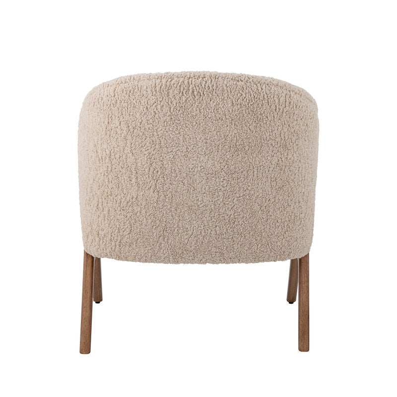 Fauteuil Camino Lounge de Bloomingville, Naturel, Bois, Coton