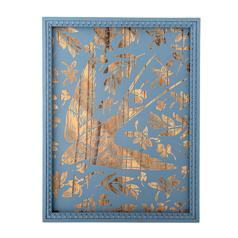 Collection Créative Amine Décoration Murale, Bleu, Bois de Tilleul