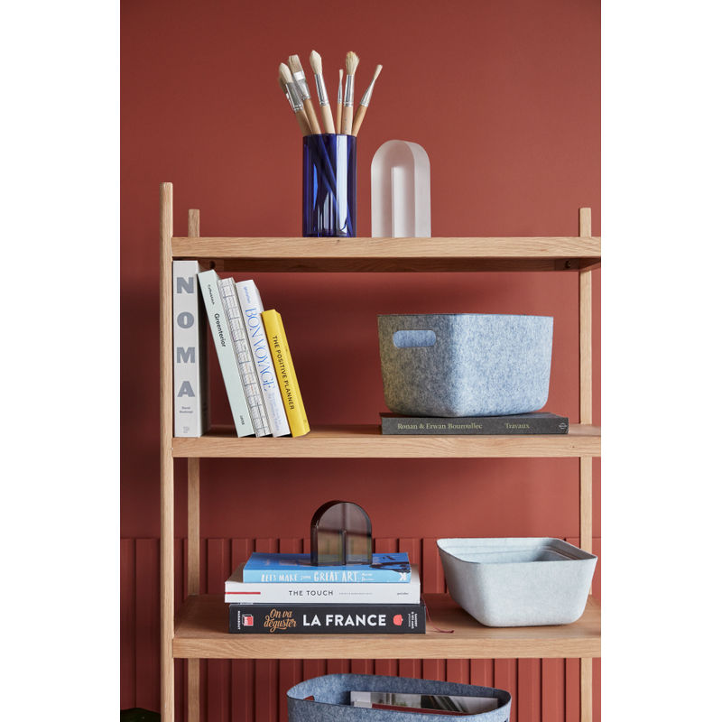 Hübsch Mellow Manden van vilt blauw (set van 4)