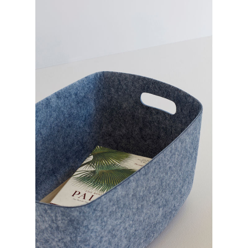 Hübsch Mellow Manden van vilt blauw (set van 4)