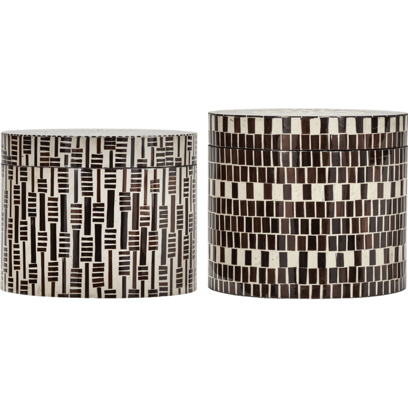 Boîtes de rangement Lango de House Doctor, Brun, Naturel