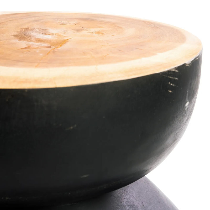 Bazar Bizar Le Tabouret Kulun-Noir Naturel