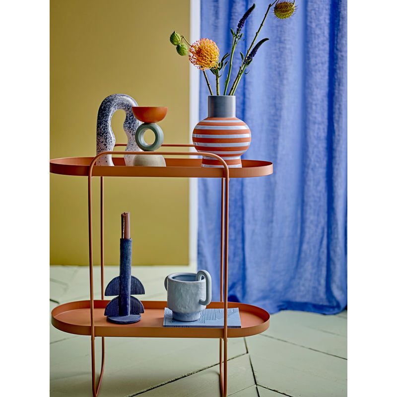 Bloomingville Riet Beistelltisch, Braun, Metall