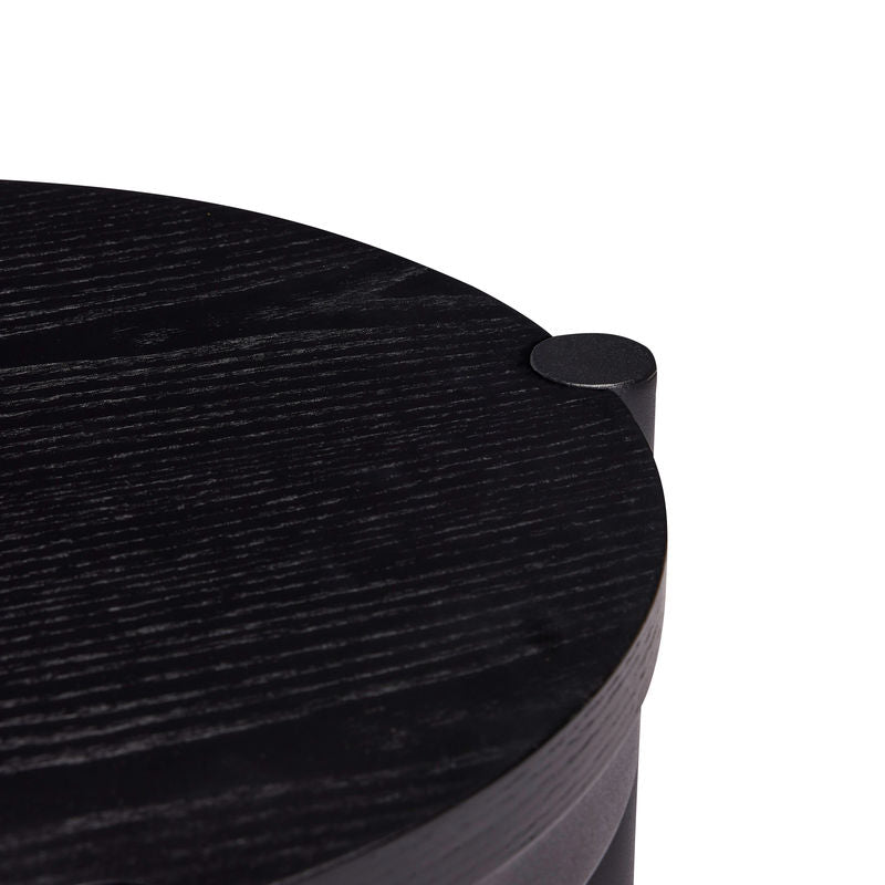 Tabouret Hübsch Oto, noir
