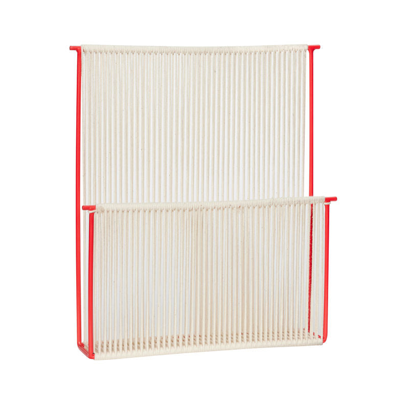 Hübsch Porte-revues baguette rouge/blanc