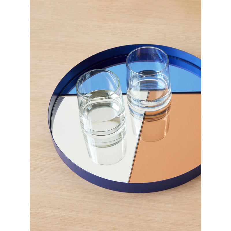 Hübsch Bandeja Glance Azul/Rosa