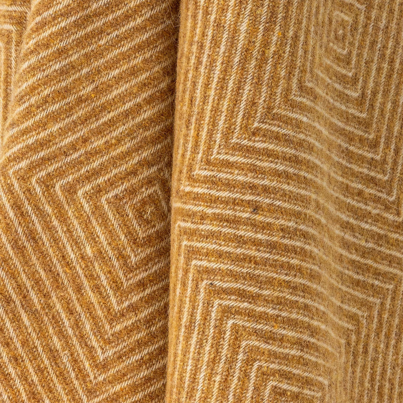 Plaid Hoshi de Bloomingville, Jaune, Laine Mérinos