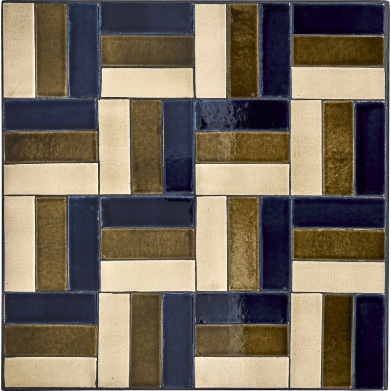 House Doctor Geometric Tisch, Braun, Blau