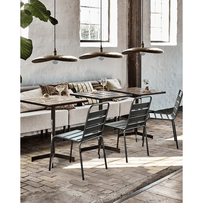 House Doctor Geometric Tisch, Braun, Blau