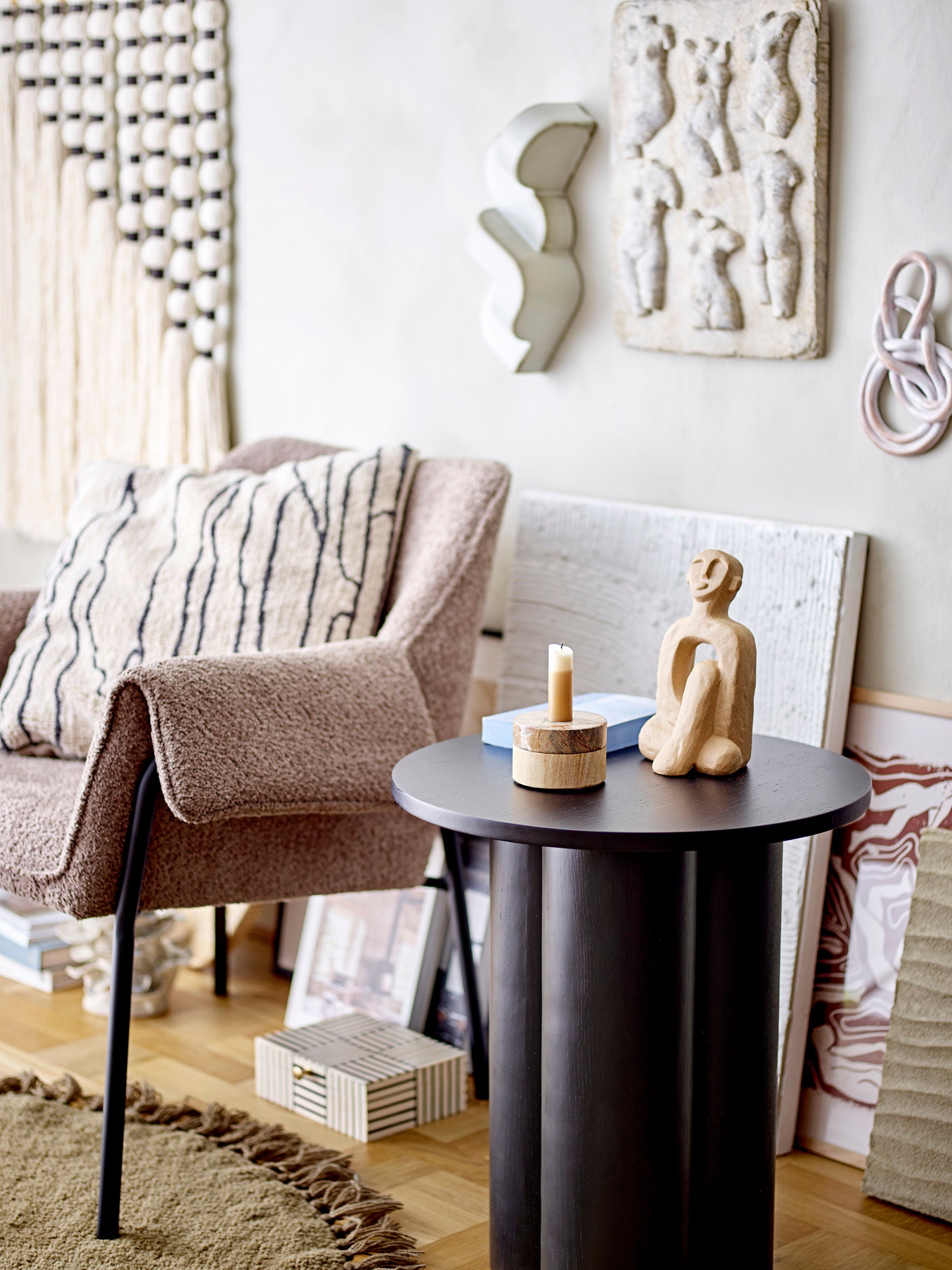 Bloomingville Tapis Lenea, Vert, Laine